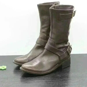 Cole Haan Leela Women's Brown Leather Harness Boot